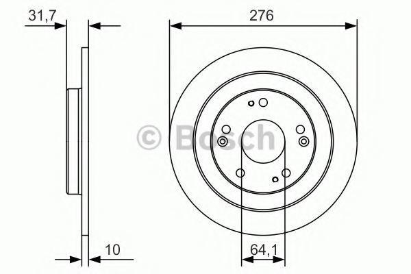 Диск гальмівний передній Citroen C4 Peugeot 407 508 0986479A89 BOSCH