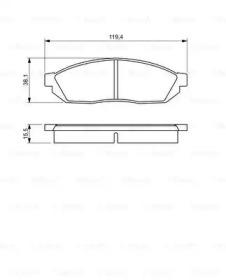 Колодки гальмівні передні FORD FIESTA VI 1.0-1.6D 06.08- ( 0986494195 BOSCH