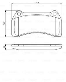 Гальмівні колодки задні CHEVROLET AVEO, CRUZE; OPEL ASTRA J, MOKKA, ZAFIRA C 1.2-2.0D 05.09- ( 0986494435 BOSCH