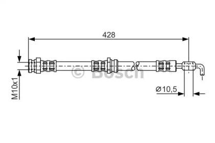 Шланг тормозной Audi A4 1987476944 BOSCH