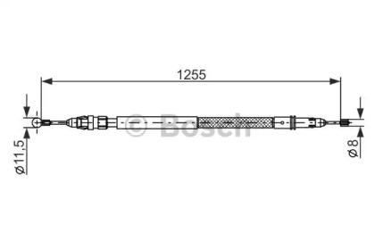 Трос, стояночная тормозная система 1987482224 BOSCH