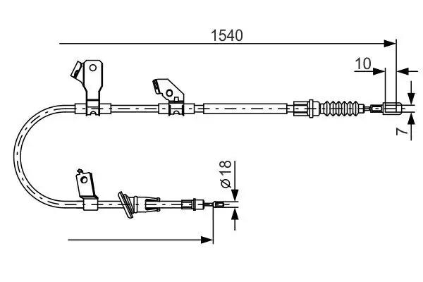 Трос ручного тормоза 1987482245 BOSCH