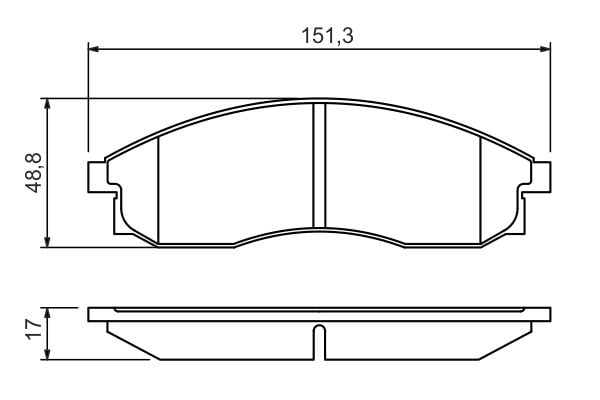 Тормозные колодки передние HYUNDAI LANTRA II; MITSUBISHI L 200; NISSAN MAXIMA 1.8-3.0 10.88-12.07 0986424340 BOSCH