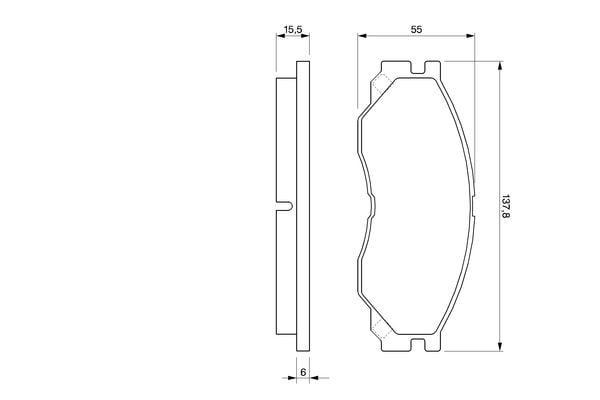 Гальмівні колодки передні MITSUBISHI SPACE GEAR, L 200, L 300 III, L 400 2.0/2.4/2.5D 07.94-12.07 ( 0986424572 BOSCH