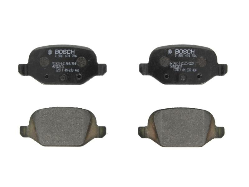 Гальмівні колодки задні CITROEN E-MEHARI; FIAT DOBLO/MINIVAN, PANDA, PUNTO 1.2-Electric 09.99- ( 0986424756 BOSCH