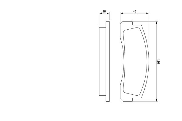 Тормозные колодки передние LADA NIVA 1.6/1.7/1.9D 12.76-12.06 0986466601 BOSCH