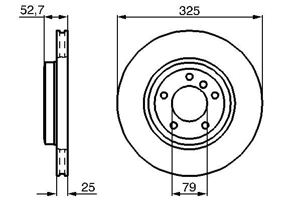 Тормозной диск передний BMW 3 (E46), Z4 (E85), Z4 (E86) 2.5/3.0/3.0D 10.99-08.08 0986478012 BOSCH