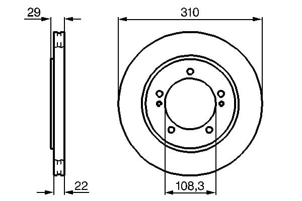 Тормозной диск передний SUZUKI GRAND VITARA I, XL-7 2.0-2.7 03.98-08.06 0986478839 BOSCH