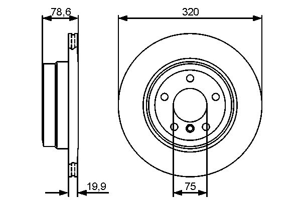 Тормозной диск задний BMW X5 (E70), X515, F85), X6 (E71, E72), X616, F86) 2.0D-3.0D 10.06-07.19 0986479442 BOSCH