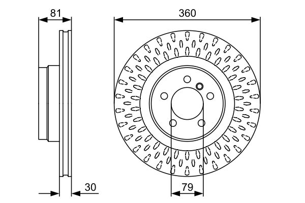 Гальмівний диск передній LAND ROVER RANGE ROVER III 3.6D/4.2/5.0 05.05-08.12 0986479557 BOSCH