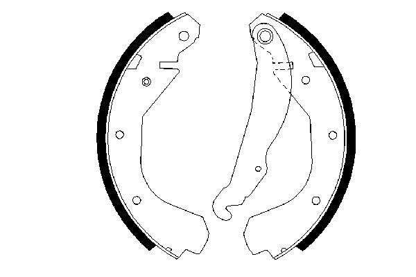 Тормозные колодки барабанные OPEL ASCONA C, KADETT D, KADETT E, VECTRA A 1.2-2.0 08.79-11.95 0986487199 BOSCH