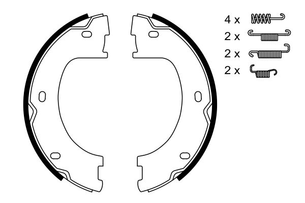 Тормозные колодки барабанные MERCEDES SPRINTER 4,6-T (906), SPRINTER 4-T (907, 910), SPRINTER 5-T (906); VW CRAFTER 30-50 1.8-3.5 04.06- 0986487751 BOSCH