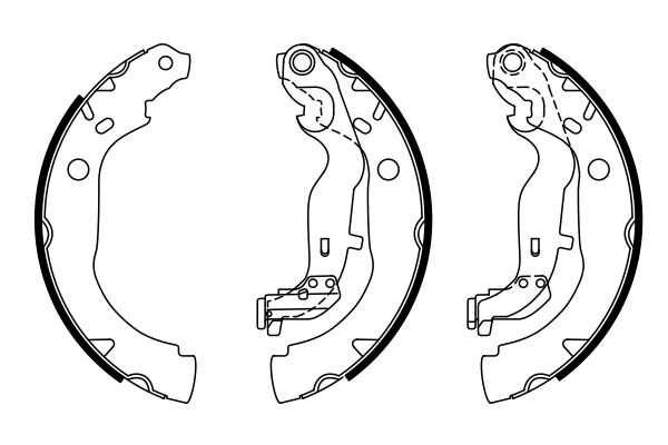 Барабанні тормозні колодки DACIA DUSTER 1.2-1.6 06.10- (0 0986487774 BOSCH