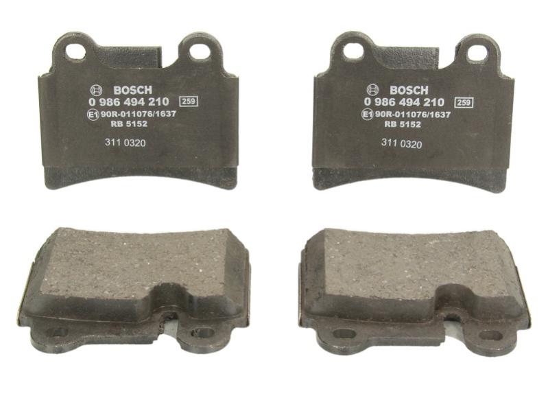 Колодки гальмівні задні VW TOUAREG 2.5D-6.0 10.02-05.10 ( 0986494210 BOSCH