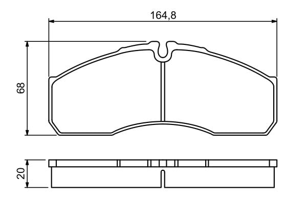 Гальмівні колодки передні IVECO DAILY; MERCEDES SPRINTER (903,905), VARIO 2.1D-4.3D 09.96- ( 0986494266 BOSCH