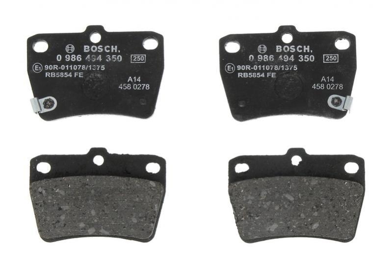 Тормозные колодки задние CHERY TIGGO; TOYOTA RAV 4 I, RAV 4 II 1.6-2.4 06.94-12.14 0986494350 BOSCH