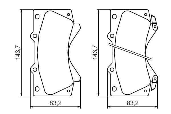 Тормозные колодки передние LEXUS LX; TOYOTA HILUX VII, LAND CRUISER, SEQUOIA, TUNDRA 2.5D-5.7 01.00- 0986494449 BOSCH