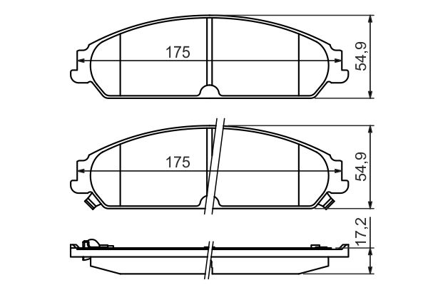 Гальмівні колодки передні CHRYSLER 300 C; DODGE CALIBER, CHARGER; LANCIA THEMA 1.8-6.4 09.04- ( 0986494483 BOSCH - фото 1