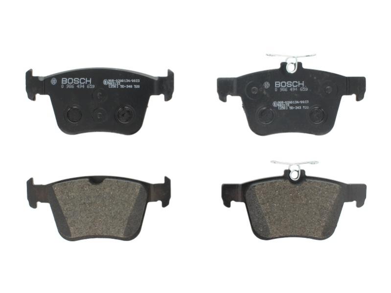 Тормозные колодки задние AUDI A3, TT; SEAT LEON; VW GOLF VII\VIII, TOURAN, T-ROC 1.0 04.12- 0986494659 BOSCH - фото 1