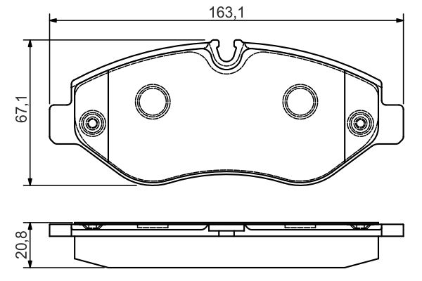 Тормозные колодки MERCEDES SPRINTER (906), VIANO (W639), VITO MIXTO (W447) 1.6D-Electric 09.03- 0986495098 BOSCH