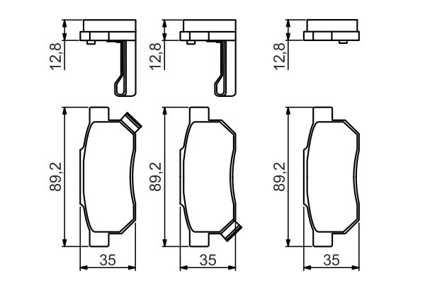 Гальмівні колодки HONDA, CITY, CIVIC, JAZZ; NISSAN TERRANO I; ROVER 25, 400, 45 1.1-3.0 11.85- 0986495256 BOSCH