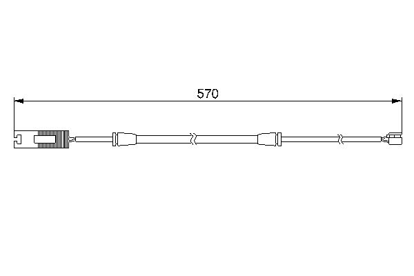 Датчик износа тормозных колодок передний BMW 7 (E38) 2.5D-4.4 10.94-11. 1987474954 BOSCH