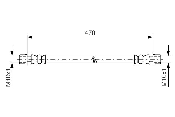 Тормозной шланг передний (470мм ) MERCEDES SPRINTER 4-T (904), T1, T1/TN, T2/LN1, VARIO 2.1D-4.3D 04.7 1987476392 BOSCH