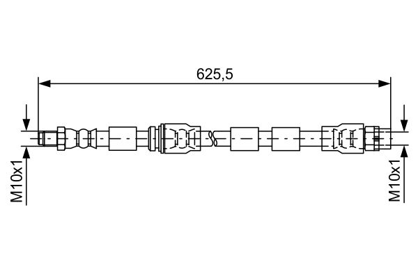 Тормозной шланг передний (625мм ) BMW X5(E70), X5(F15, F85), X6(E71), X6(F16, F86) 2.0D-4.8 10.06-07. 1987481589 BOSCH