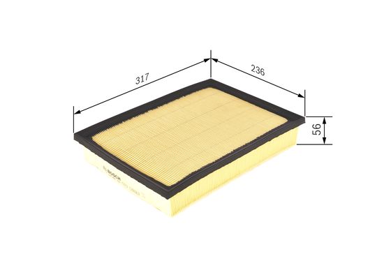 Фільтр повітря LEXUS GX; TOYOTA 4 RUNNER, FJ CRUISER, LAND CRUISER PRADO 4.0/4.6 01.06- (F F026400303 BOSCH