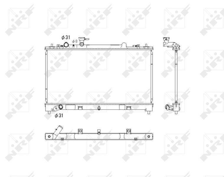 Радиатор охлаждения двигателя Hyundai i30 07 - 53821 NRF