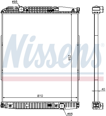 Радиатор охлаждения двигателя Toyota Corolla (E12 E13) (01-) 646321 Nissens