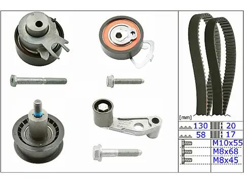 Комплект ремня ГРМ Seat VW 1.4 16V 036198119 F 530036010 INA