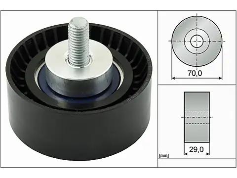 Паразитный / ведущий ролик, поликлиновой ремень 532029810 INA