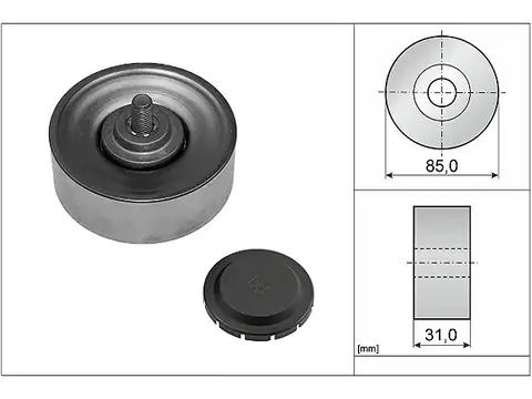 Паразитный / ведущий ролик, поликлиновой ремень 532056910 INA