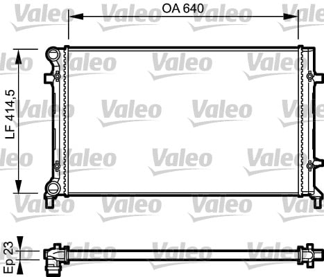 Радиатор охлаждения двигателя AUDI A3 SEAT ALTEA ALTEA XL LEON TOLEDO III SKODA OCTAVIA II YETI VW CADDY III CADDY IV EOS GOLF PLUS GOLF V 734332 VALEO - фото 1