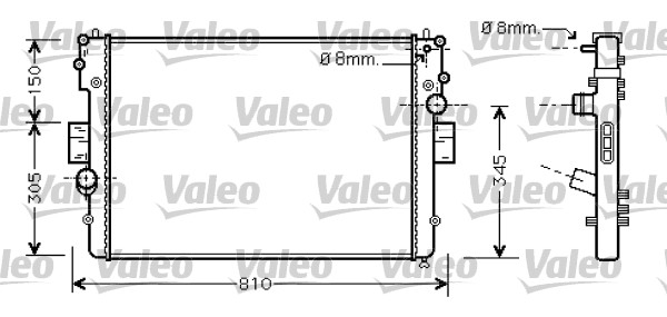 Радиатор охлаждения двигателя DAILY III DAILY IV 2.3D/3.0D 09.02-08.11 734448 VALEO