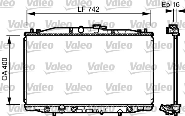 Радиатор охлаждения двигателя HONDA ACCORD VII 2.4 02.03-05.08 735049 VALEO