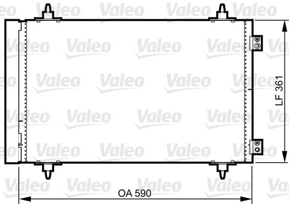 Конденсатор, кондиціонер 814366 VALEO