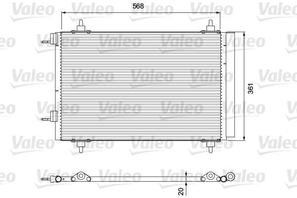 Радиатор кондиционера CITROEN BERLINGO C4 C4 GRAND PICASSO C5 III DS4 DS5 DS 4 DS 5 1.2-2.0DH 08.00- 818171 VALEO