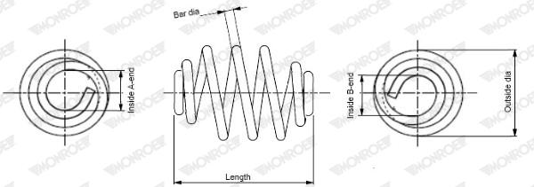 Пружина Daewoo Lanos Sens SN0493 Monroe