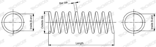 Пружина задняя DAEWOO LACETTI NUBIRA 1.4-2.0 04.97- SP2117 MONROE