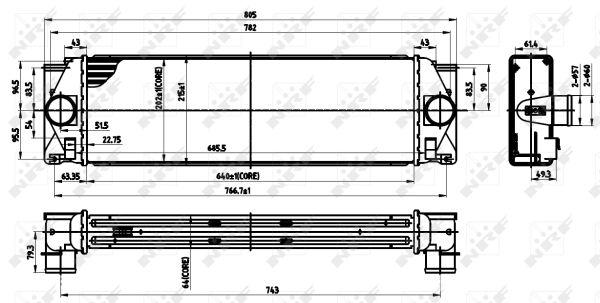 Інтеркулер MERCEDES SPRINTER (906) VW CRAFTER 30-35 CRAFTER 30-50 1.8-3.0D 04.06- 30310 NRF