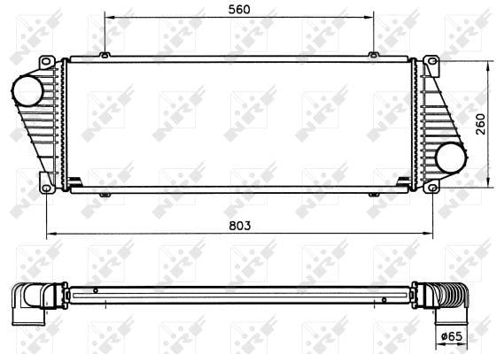 Інтеркулер MERCEDES SPRINTER (902-905) VW LT 28-35 II LT 28-46 II 2.1D-2.9D 01.95- 30830 NRF