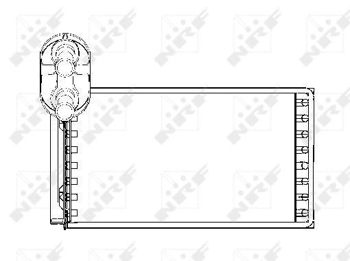 Радіатор пічки (152x266x42) FORD GALAXY SEAT ALHAMBRA VW SHARAN 1.8-2.8 03.95-03.10 53550 NRF