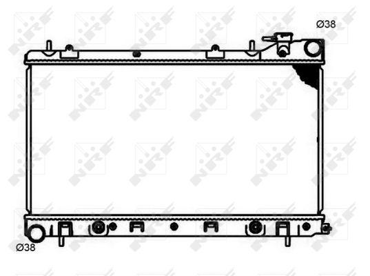 Радиатор охлаждения двигателя (АКПП) SUBARU FORESTER 2.0 06.02-05.08 53597 NRF