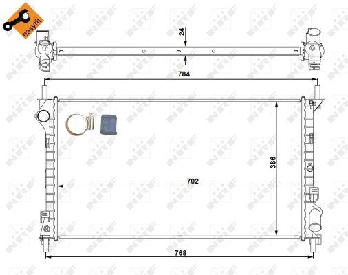 Радіатор охолодження двигуна Ford Tourneo Connect 02 - 53713 NRF