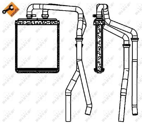 Радиатор печки (200x220x33) DAILY IV DAILY V 2.3D/3.0CNG/3.0D 05.06-02.14 54218 NRF