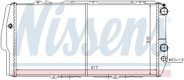 Радіатор охолодження двигуна Audi 100 (C3) (82-) 604781 Nissens