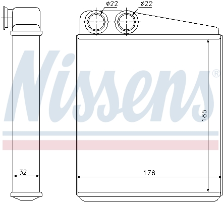 Радиатор печки 70228 Nissens