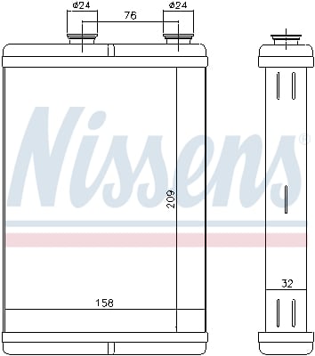 Радіатор пічки 71451 Nissens